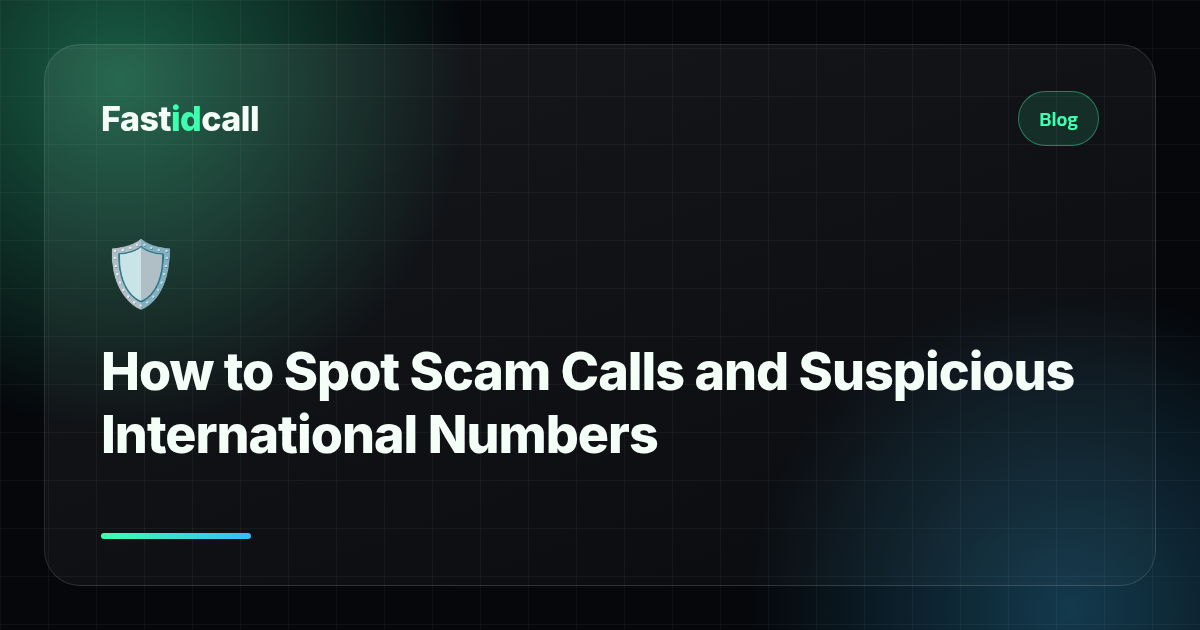 How to Spot Scam Calls and Suspicious International Numbers